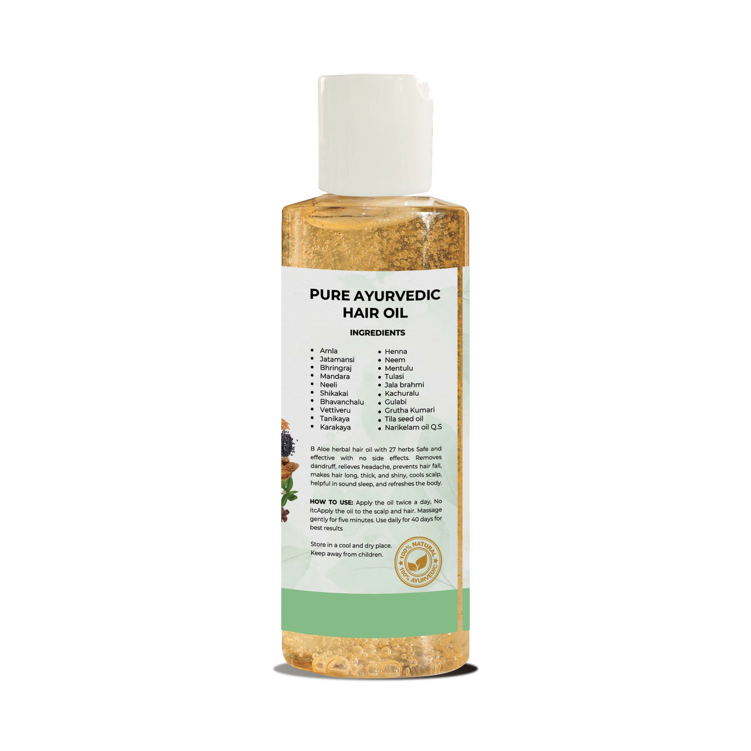 The Ayur House Aloe Vera Herbal Hair Oil 27 Herbs