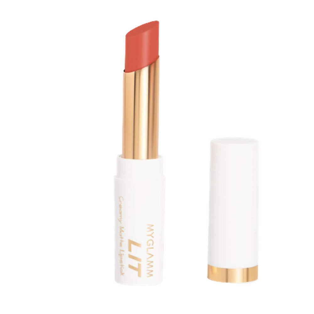 MYGLAMM LIT Creamy Matte Lipstick Bellini
