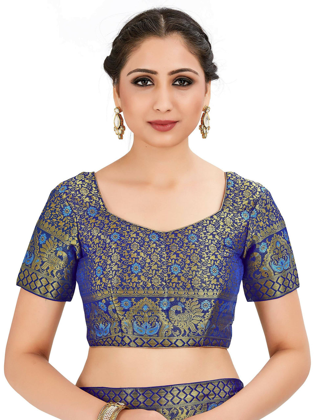 Mimosa Women's Green Banarasi Chiffon Saree