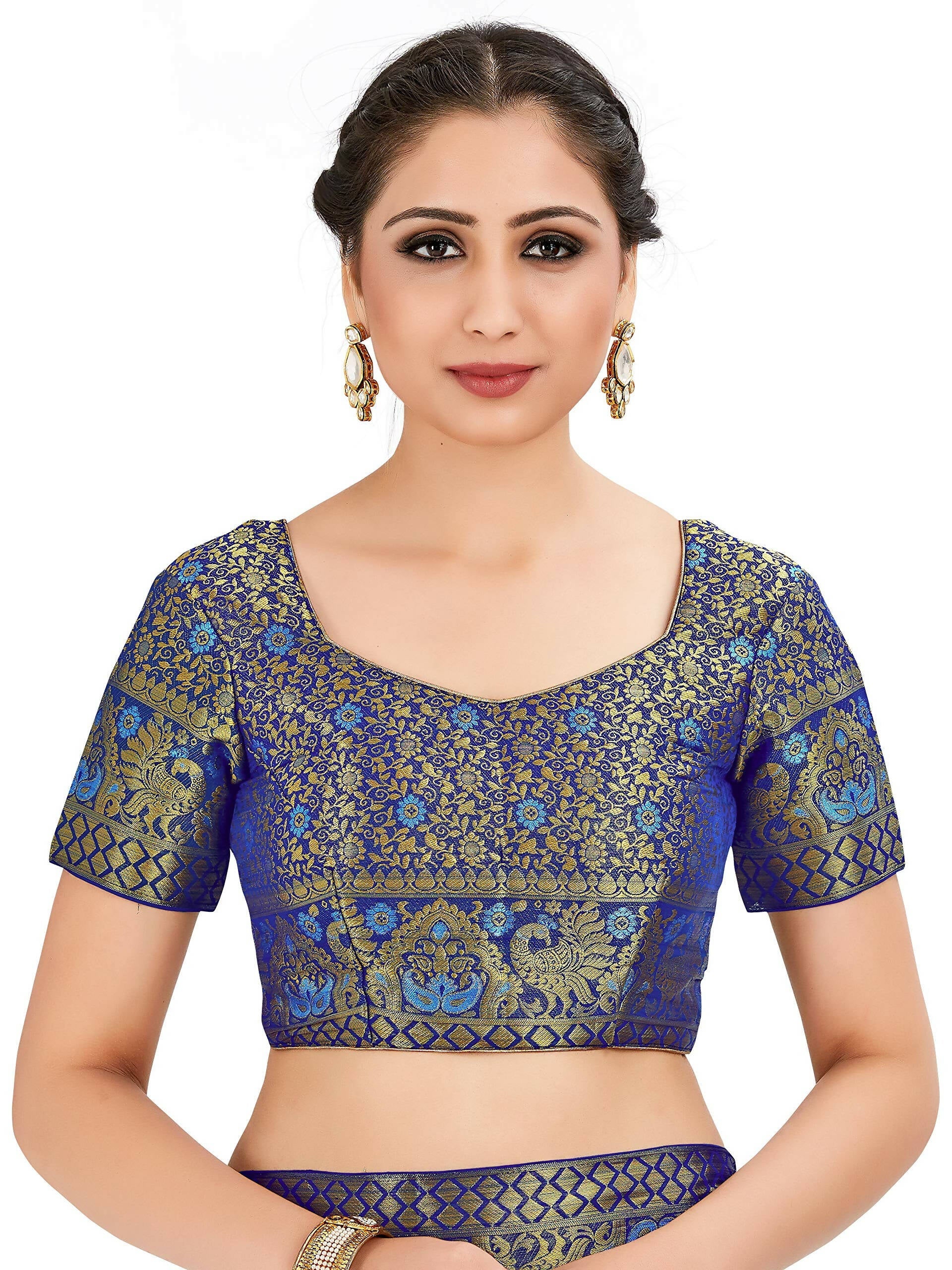 Mimosa Women's Green Banarasi Chiffon Saree