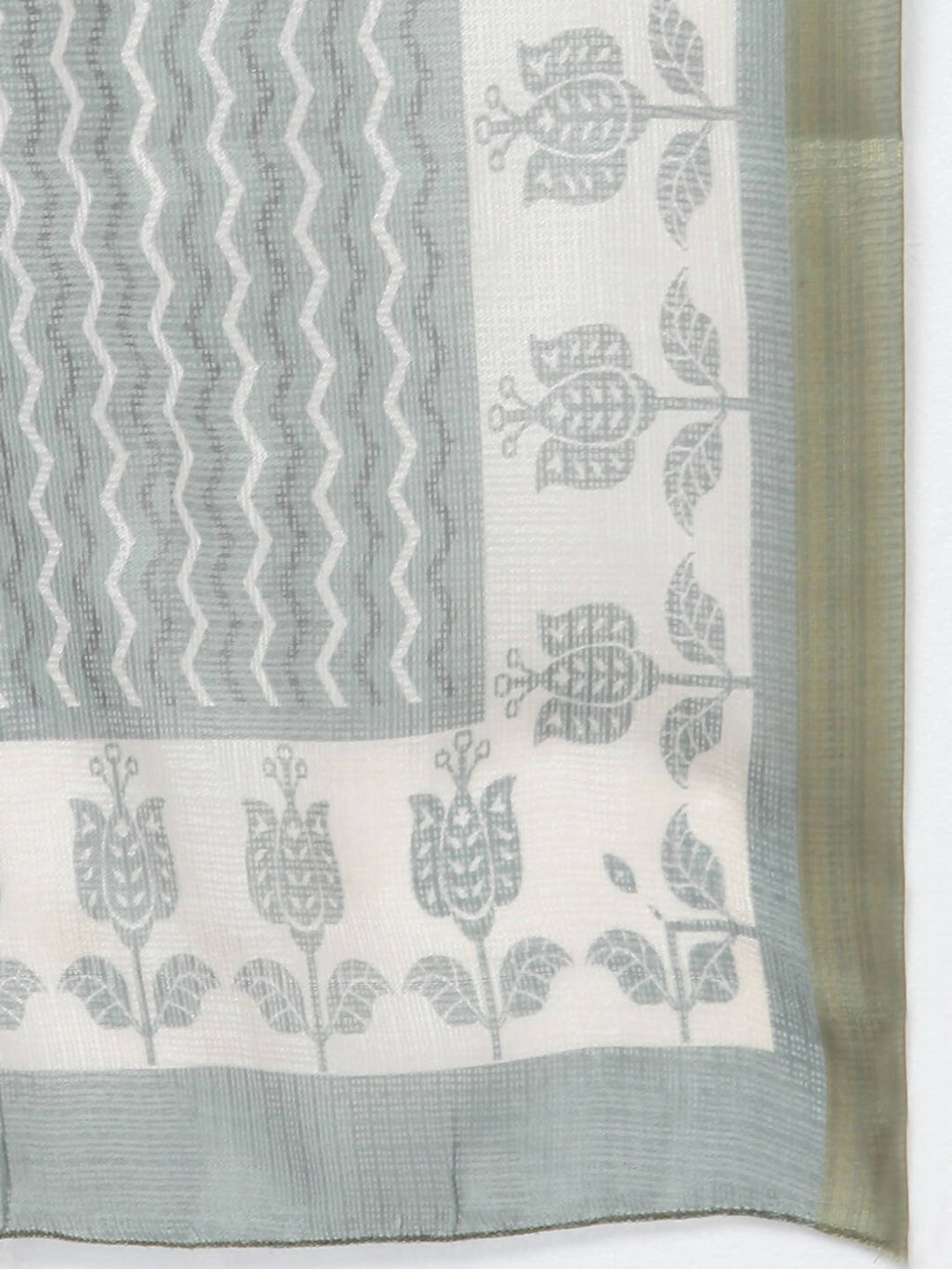 Myshka Women Grey Ethnic Motifs Printed Kurta with Shararas With Dupatta Set