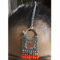 MS Fashion India Orange Color Drops Jaipur Maang Tikka