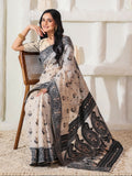 Shree Shyam Fashion Linen Cotton Black & Cream Saree