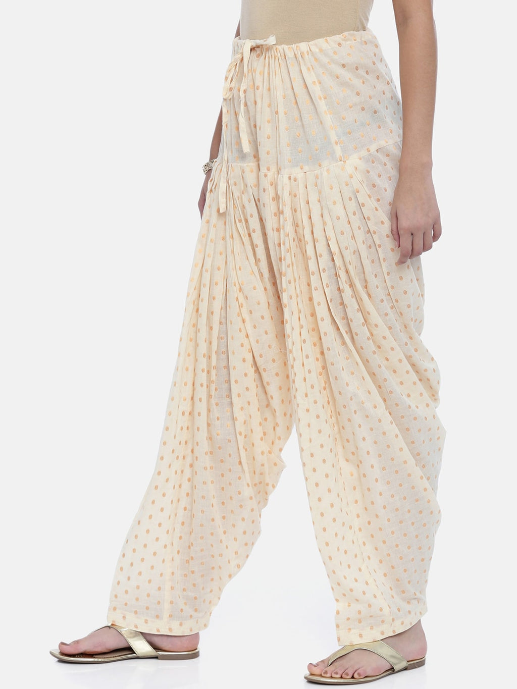 Souchii Beige Woven Design Patiala