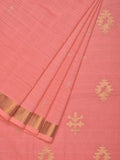 Baby Pink Uppada Cotton Handloom Saree with Assorted Buta Pallu Design - Global Threads