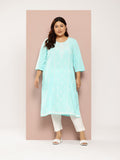 Sztori Plus Size Ethnic Motifs Printed Kurta