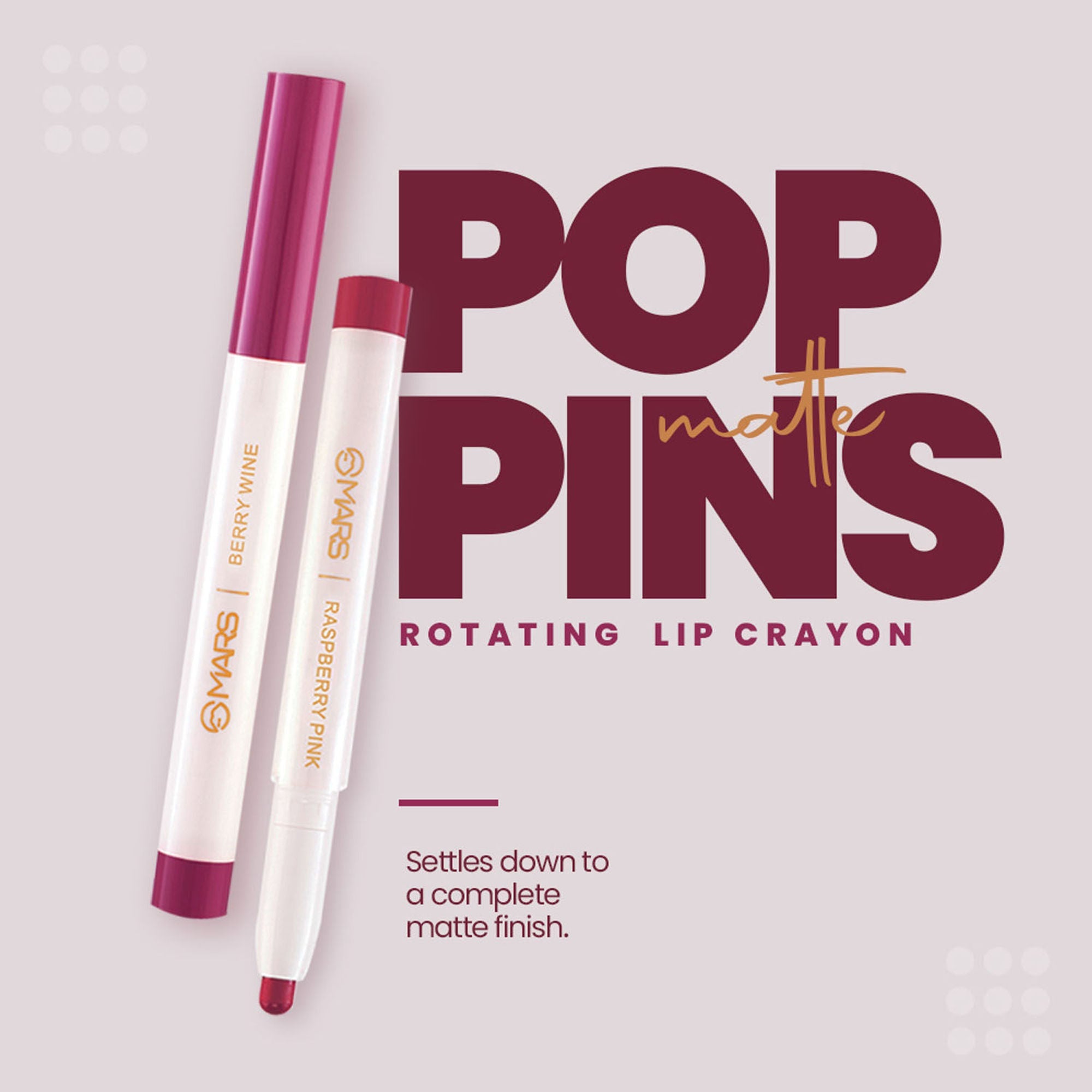 MARS Cosmetics Retractable Poppins Lipstick - Blushing Nude