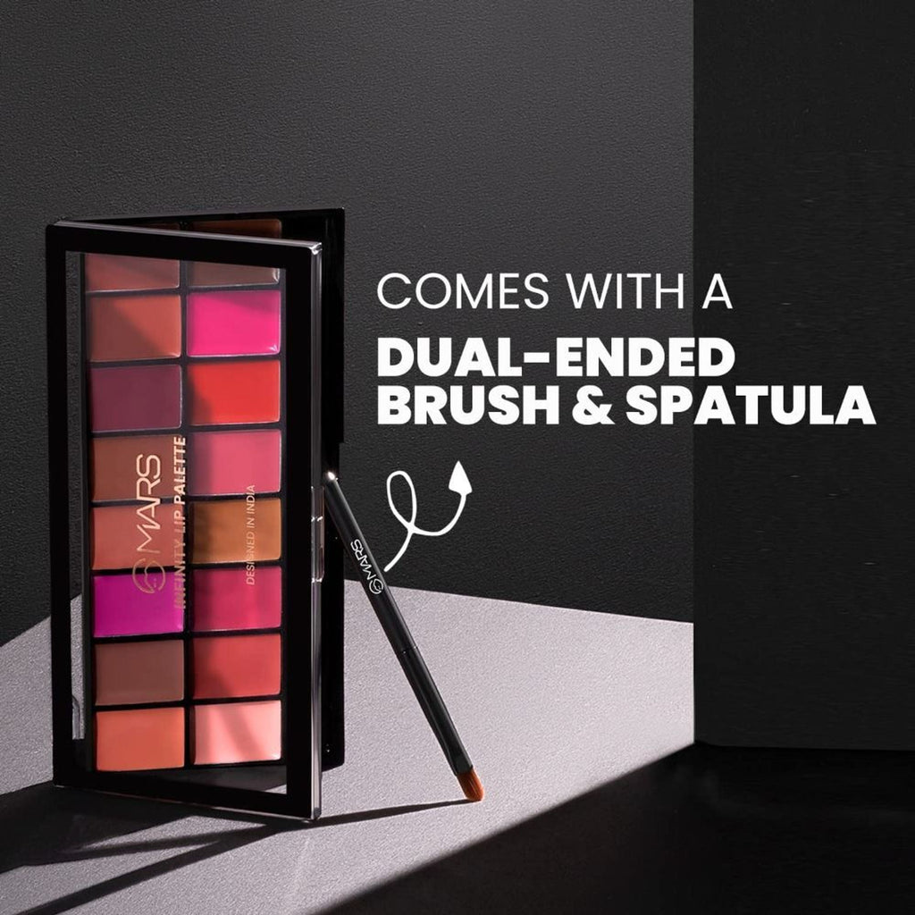 MARS Cosmetics Infinity Lip Palette with Spatula cum Applicator - 03 Multicolor