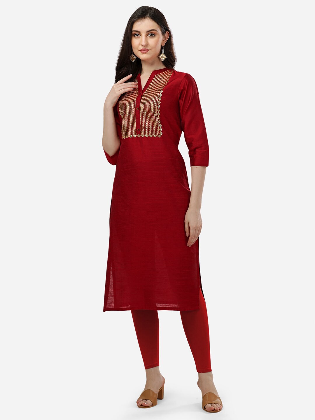 HERE&NOW Ethnic Motifs Yoke Design Kurta