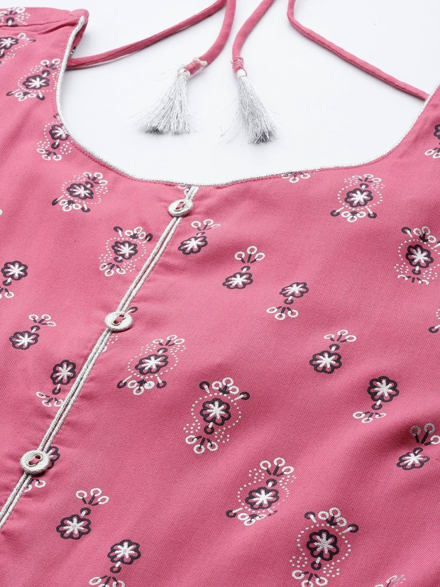 All About You Women Floral Printed Regular Kurta with Trouser