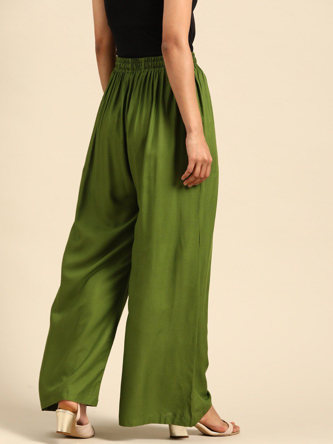 TAG 7 Women Flared Regular Palazzos