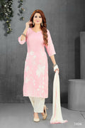 Joban Fashion Lilan Cotton Pink Color Kurta Set