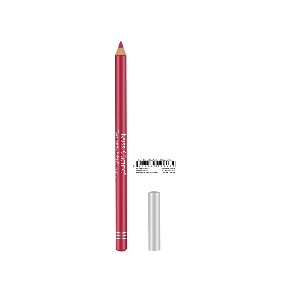 Miss Claire Glimmersticks For Lips - Magenta Pink L-45