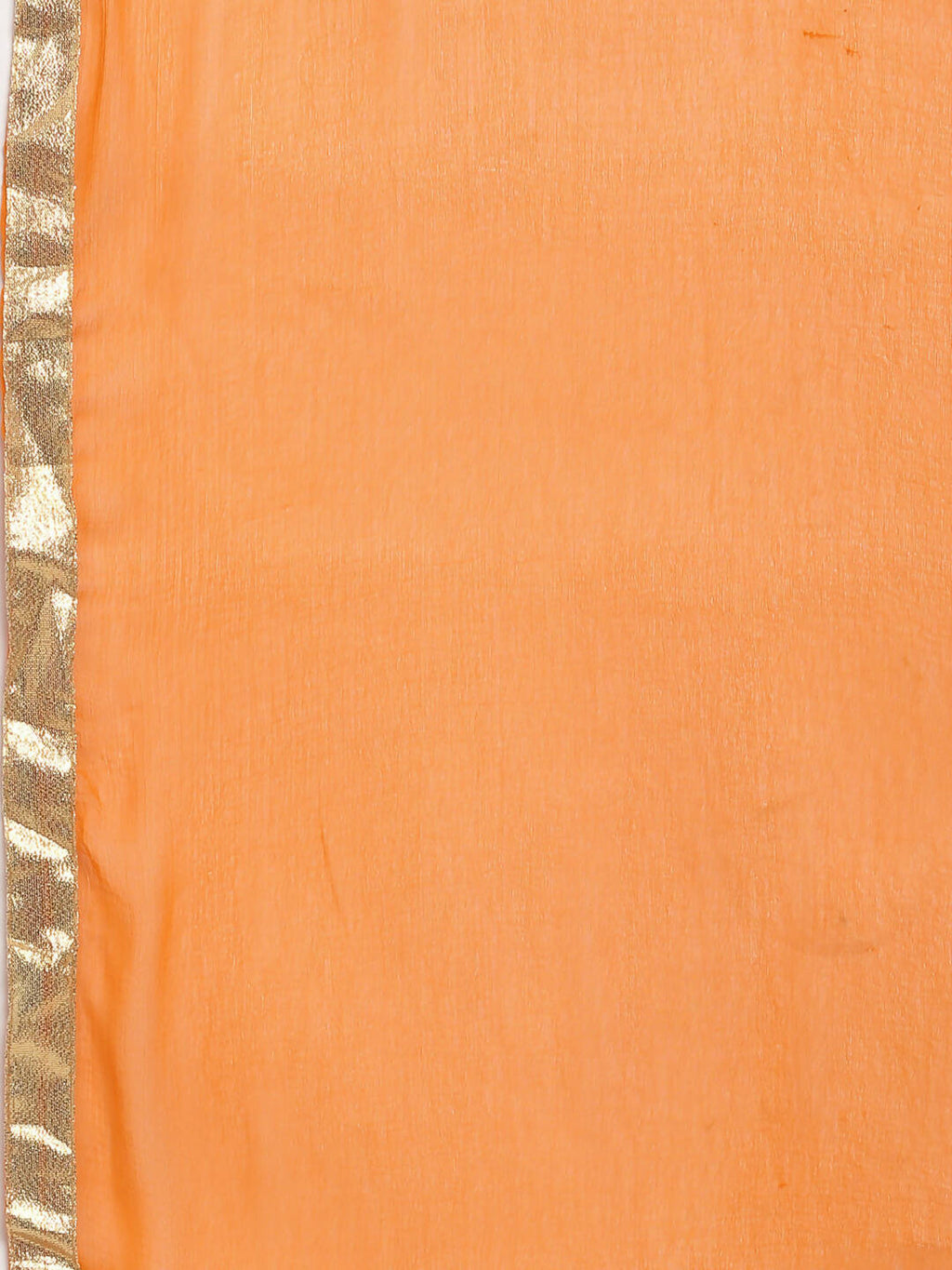 Rudra Bazaar Orange Anarkali Lace Work Kurta with Pyjamas & Dupatta
