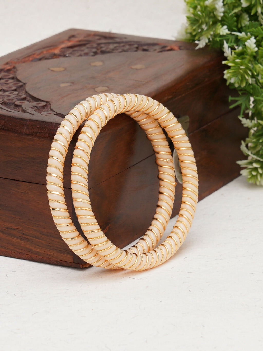 Golden Bangles (Gold) - Ruby Raang
