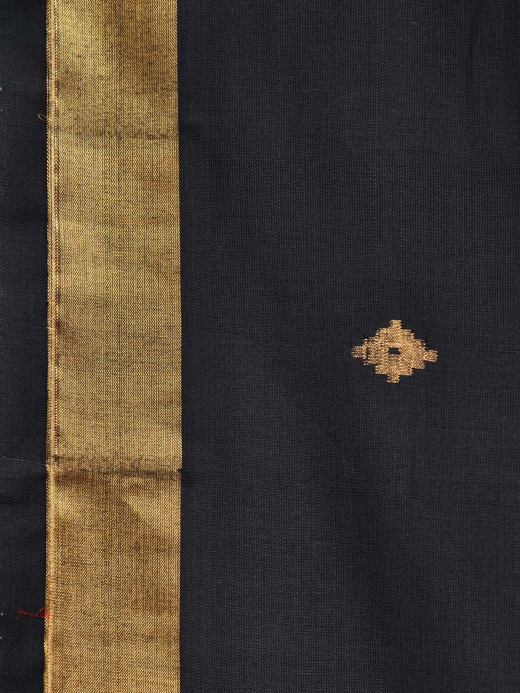 Black Uppada Cotton Handloom Saree with Assorted Buta Pallu Design - Global Threads