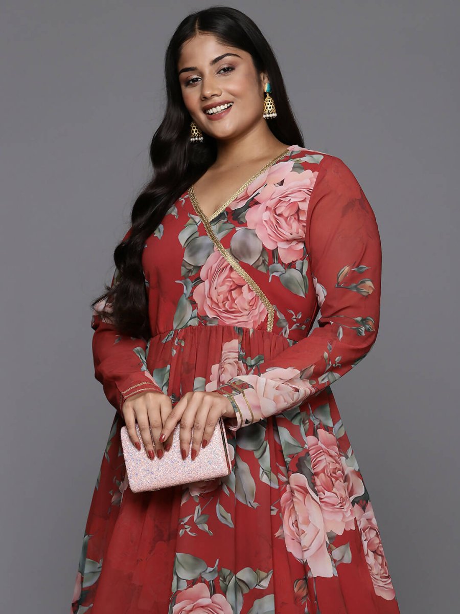 Ahalyaa Women's Traditional wear Kurta Set - Red