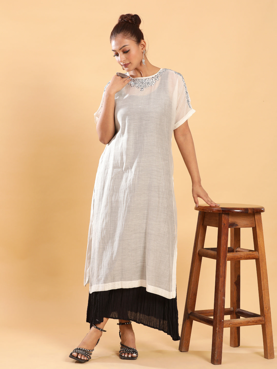 BohoJazz Bohemian Signature Mul Dress with Crushed Black Inner