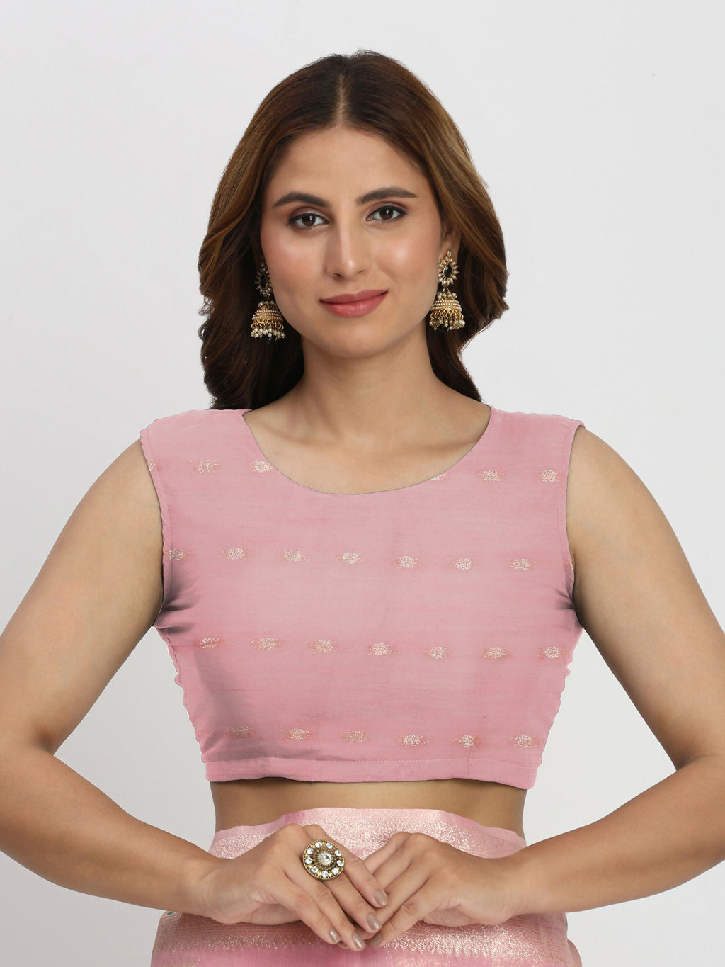 Shree Shyam Fashion Linen Cotton Light Pink Saree