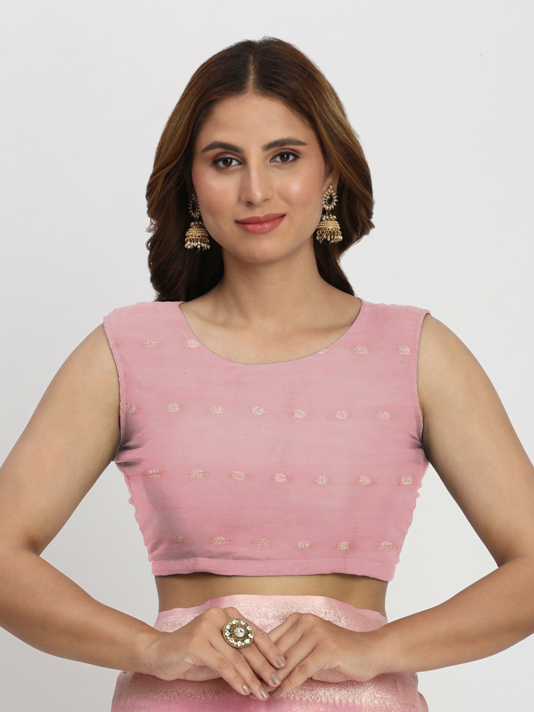 Shree Shyam Fashion Linen Cotton Light Pink Saree