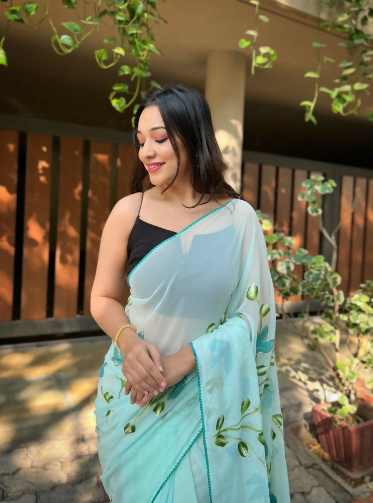 Vamsee Aditi Sky Georgette Saree