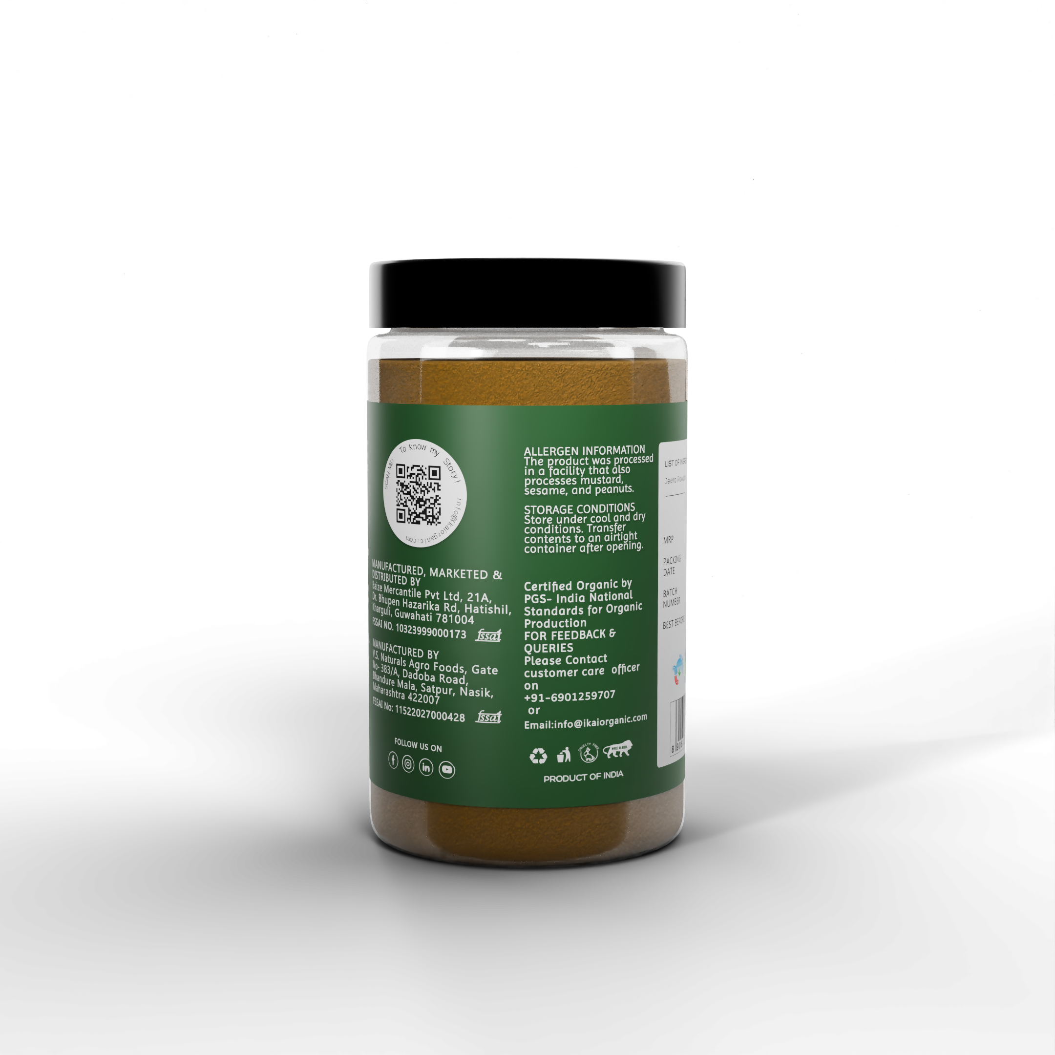 IKAI Organic Cumin Powder (Jeera Powder)