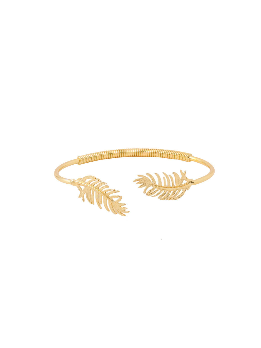 NVR Women Gold-Polished Adjustable Kada Bracelet