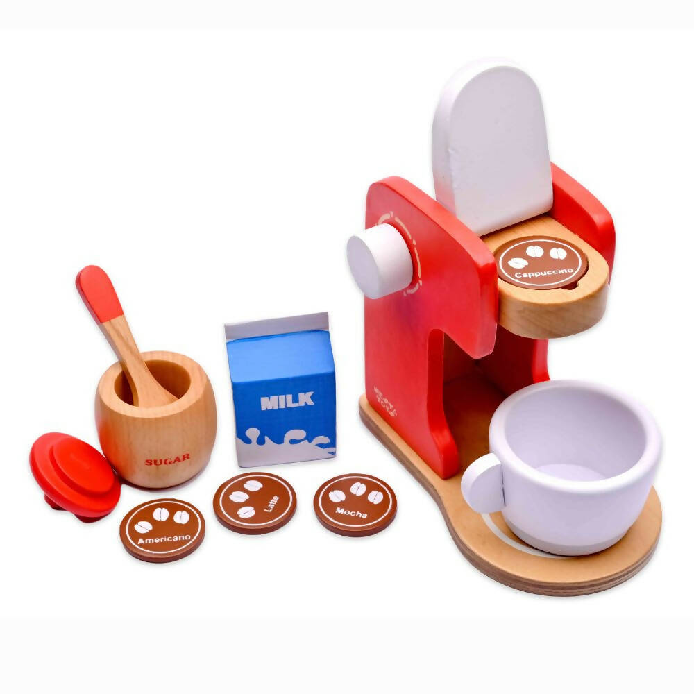Nesta Toys Wooden Coffee Maker Toy - Multicolor