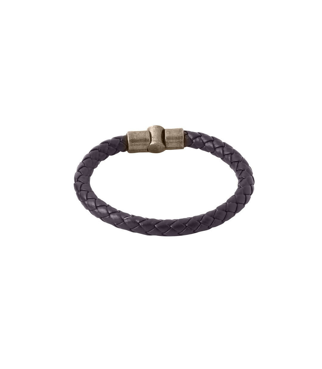 NVR Men's Brown Leather Bracelet