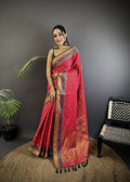 Joban Fashion Hot Pink Patola Soft Silk Patola Saree