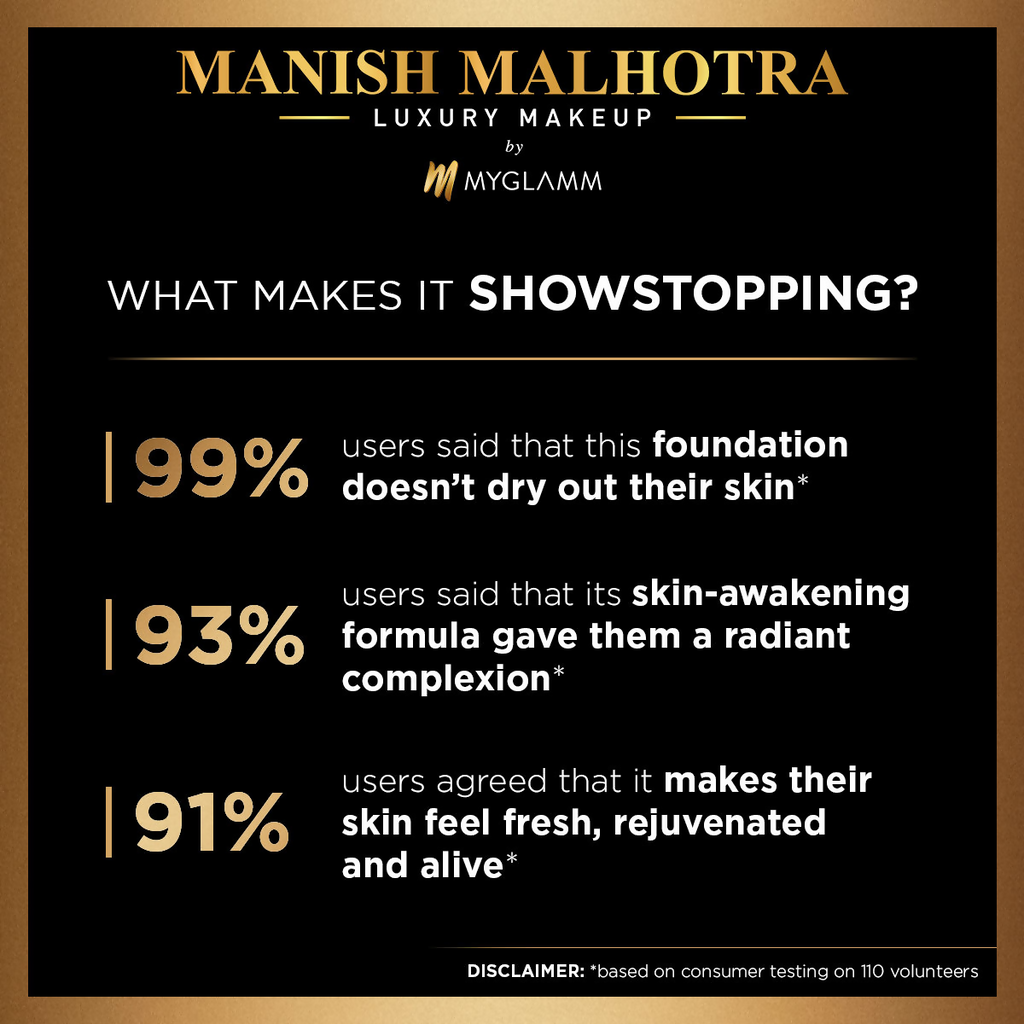 MyGlamm Manish Malhotra Beauty Skin Awakening Foundation - Neutral Beige