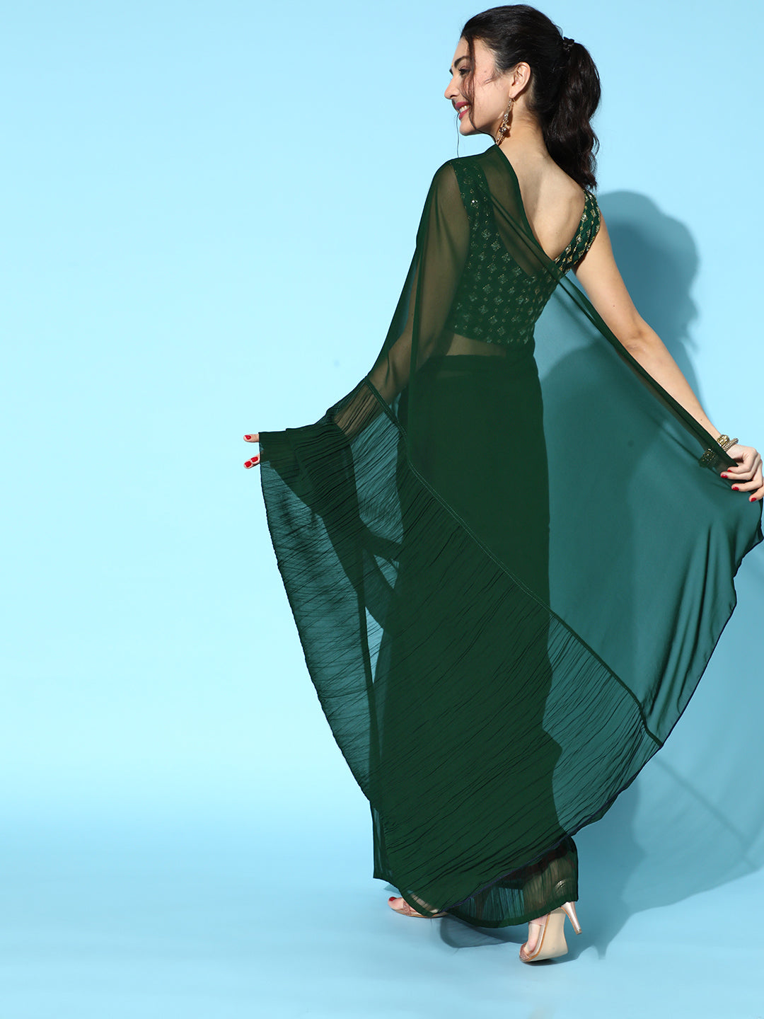 Saree Mall Green Saree