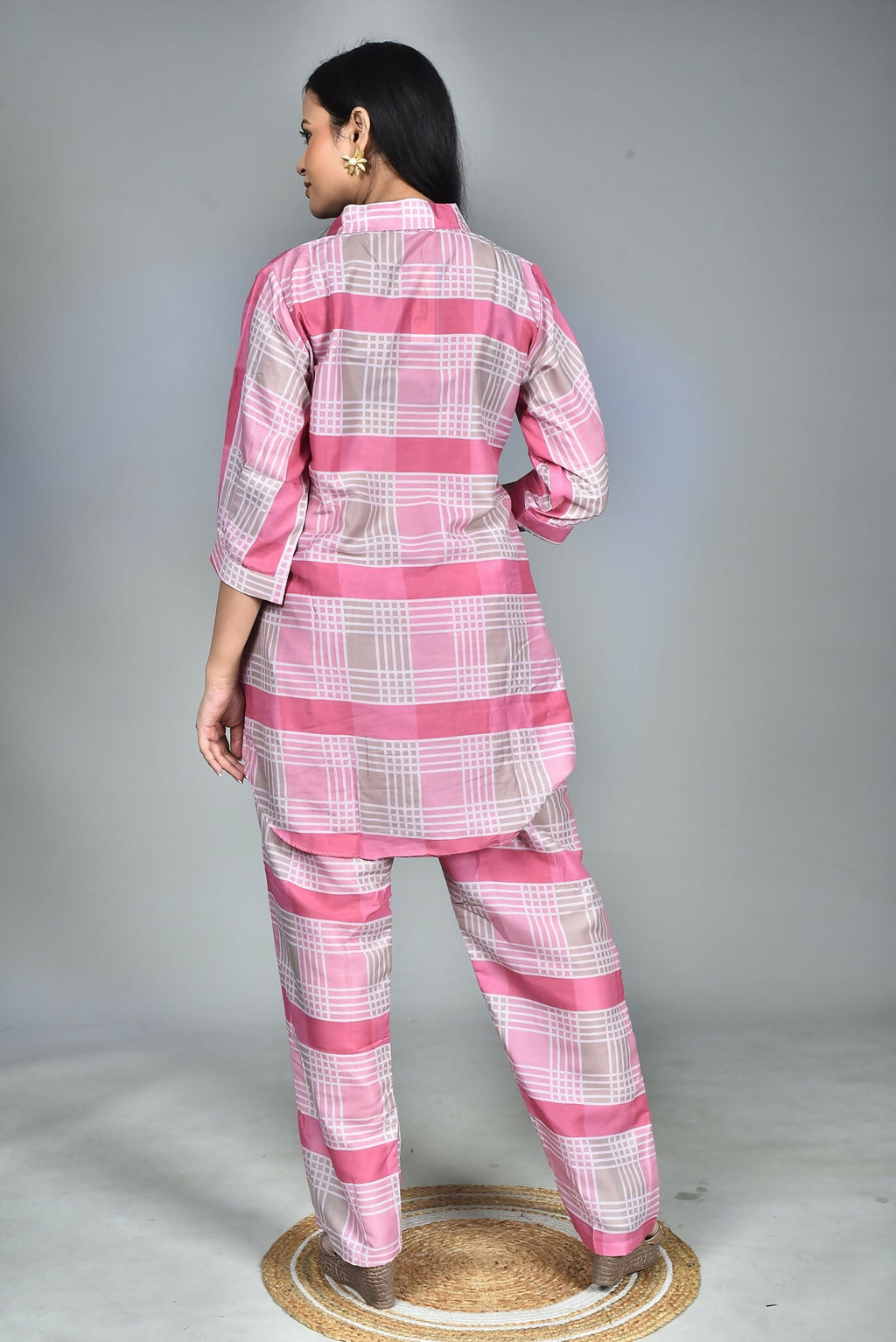 Morchari Digital Print Semi Muslin Co-Ord Set Top & Trouser-Multicolor