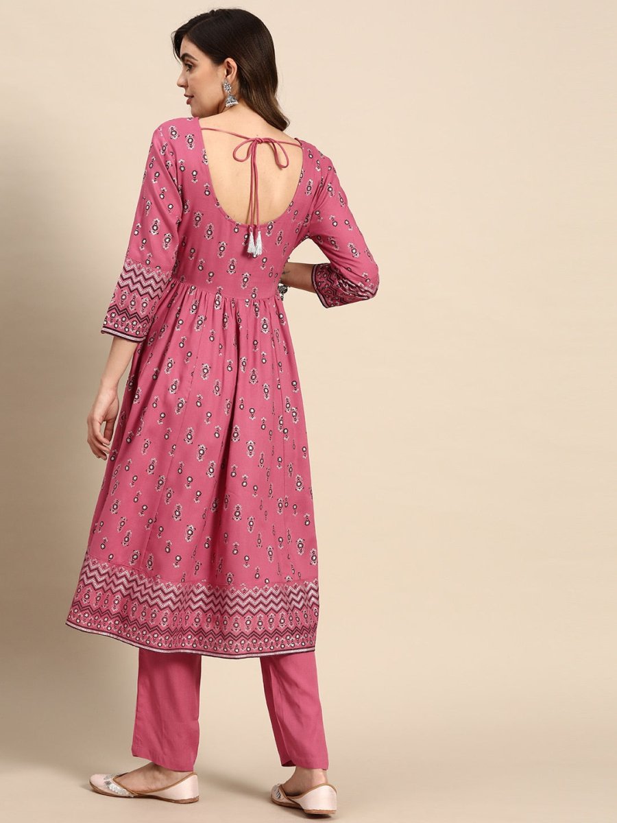 All About You Women Floral Printed Regular Kurta with Trouser