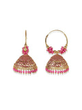 Gold-Polished Alloy Hoop And Jhumki Earrings - The Pari