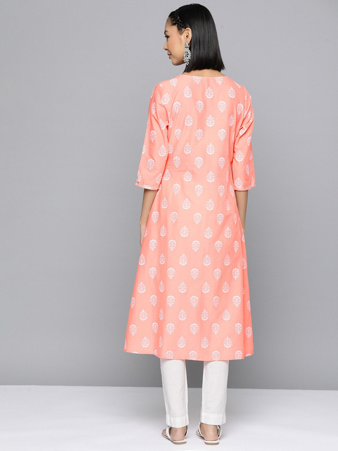HERE&NOW Ethnic Motifs Printed A-Line Kurta