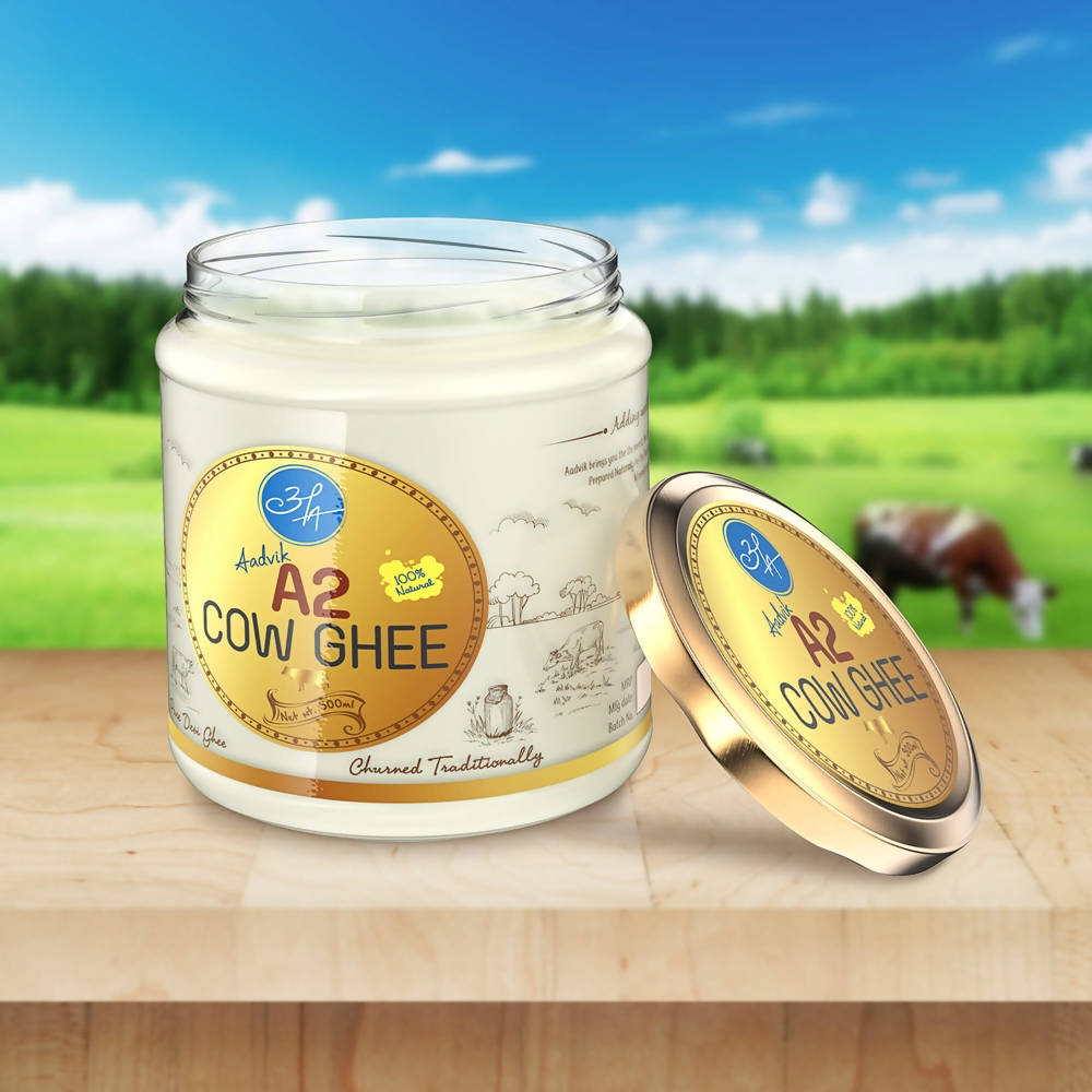 Aadvik A2 Cow Ghee | A2 Gir Cow Ghee | Bilona Method Cultured Ghee