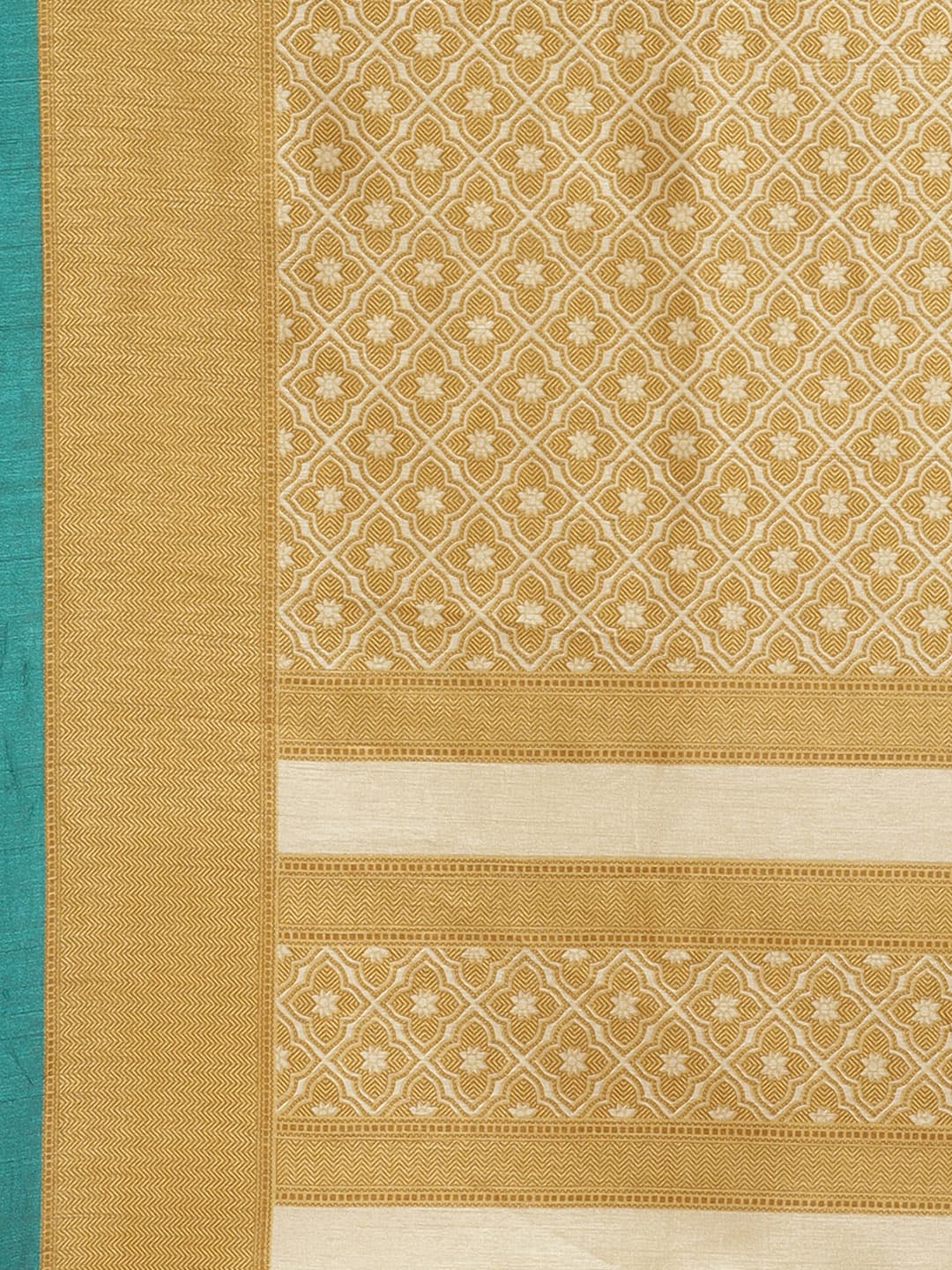 Saree Mall Beige & Blue Printed Saree