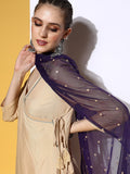 HERE&NOW Women Solid Viscose Rayon Fluid Tie-Up Kurta Set