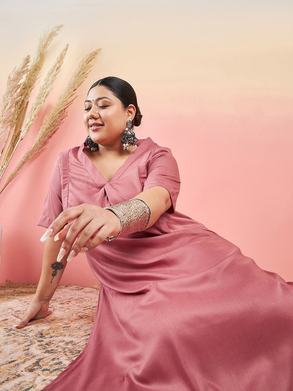 Sztori V-Neck Straight Kurta With Trouser