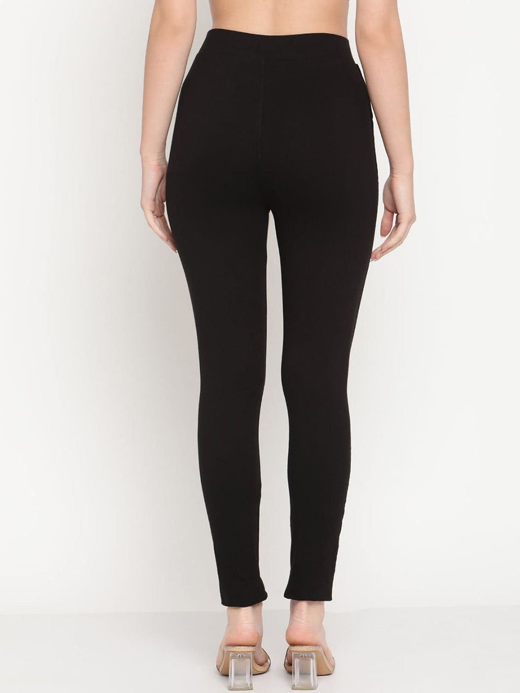 TAG 7 Set Of 2 Black Solid Leggings