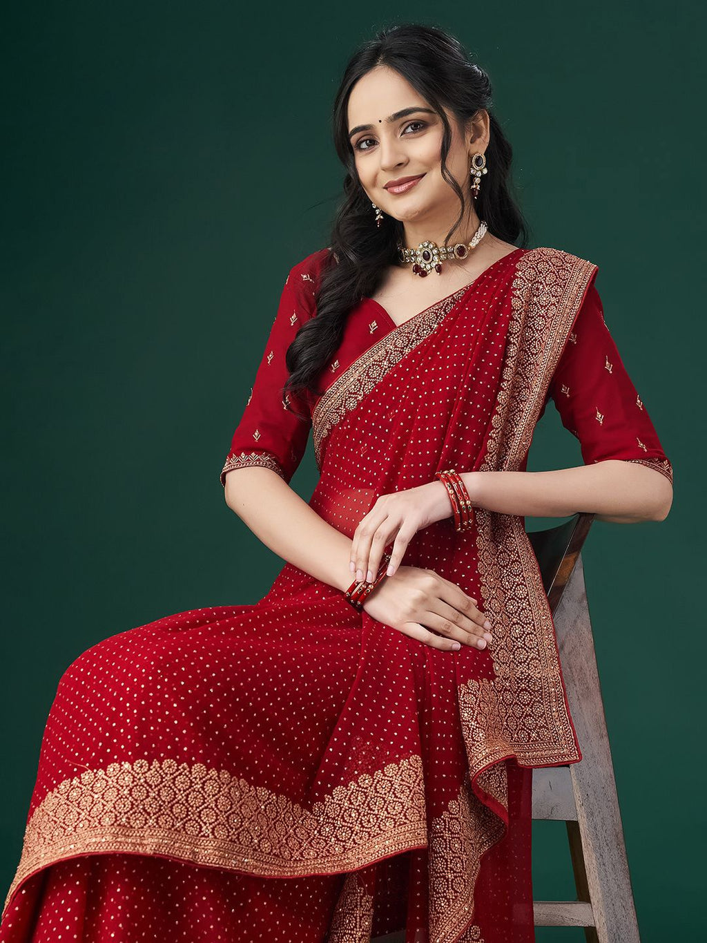 kasee Embellished Beads and Stones Celebrity Saree
