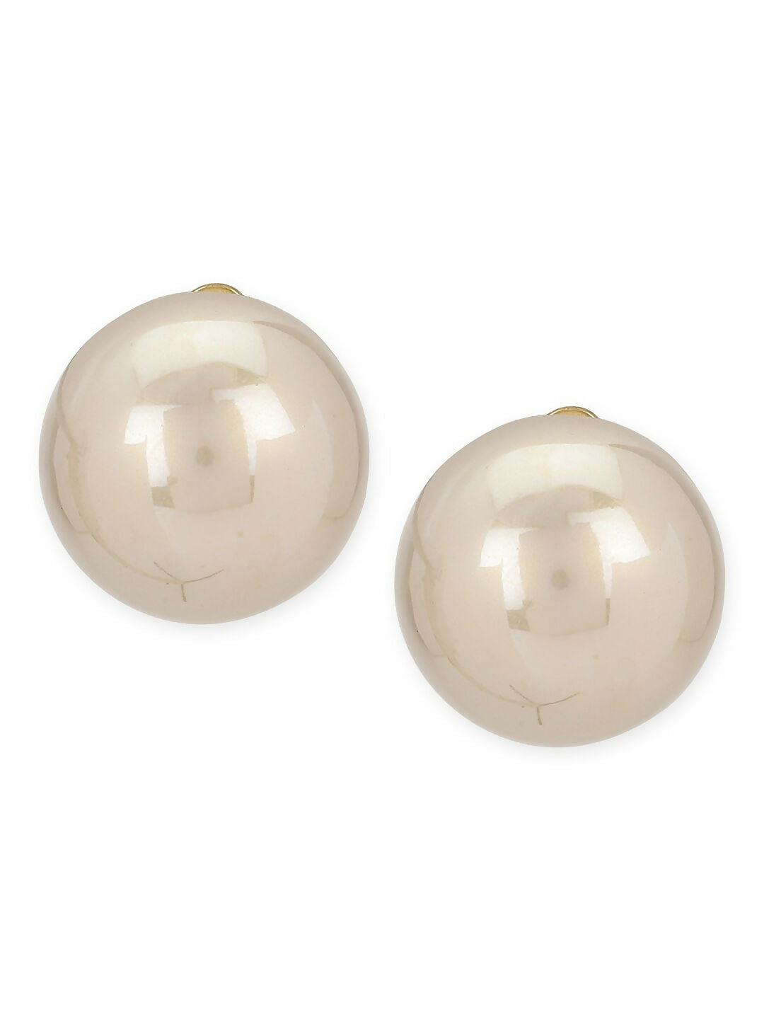 Grey Shine Pearl Studs- Ruby Raang