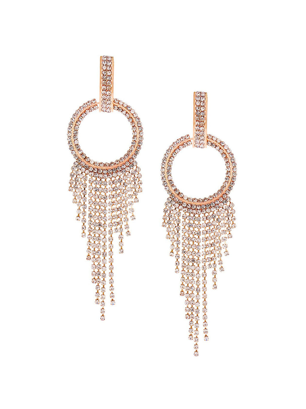 Yellow Chimes Gold-Toned Contemporary Drop Earrings