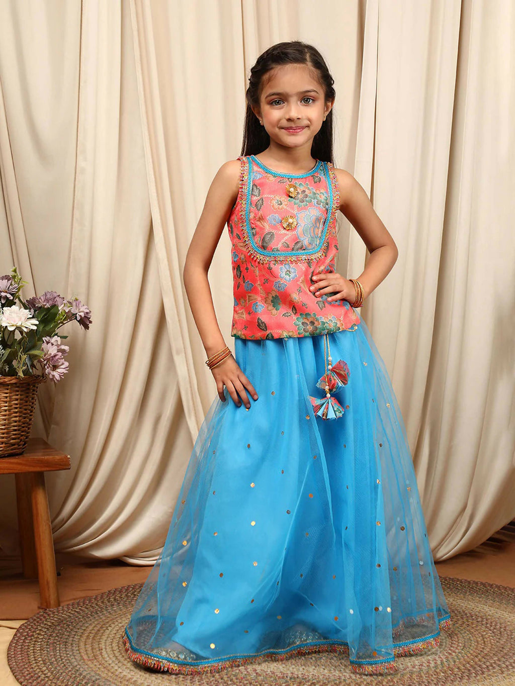 Joban Fashion Girl's Multi Color Lehenga Choli