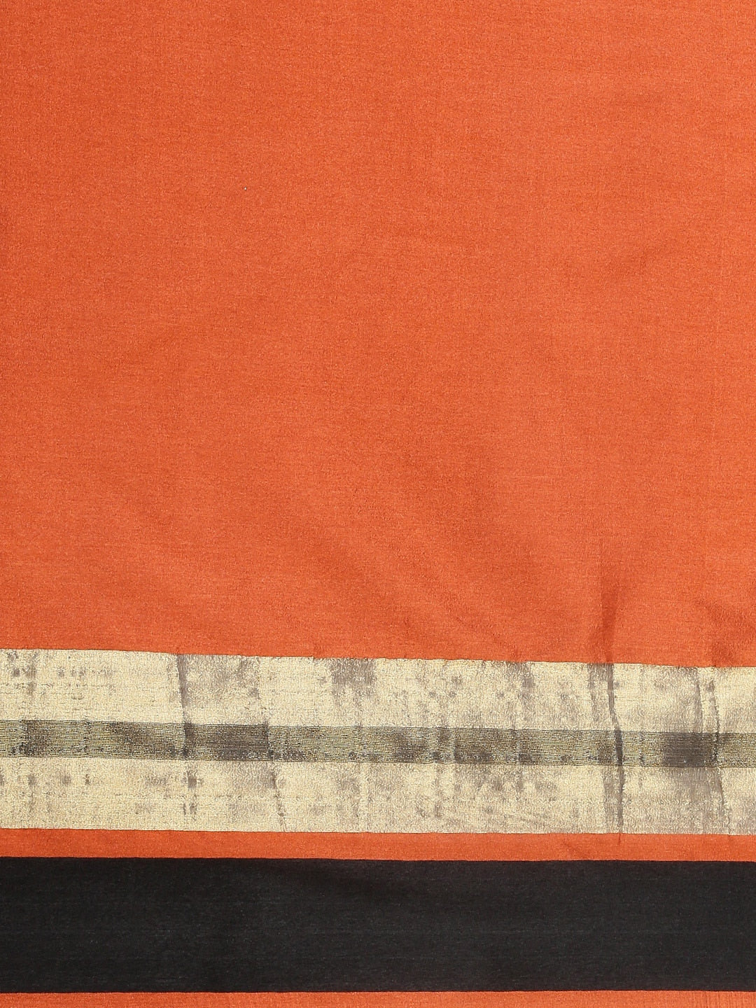 Saree Mall Rust Orange Solid Saree