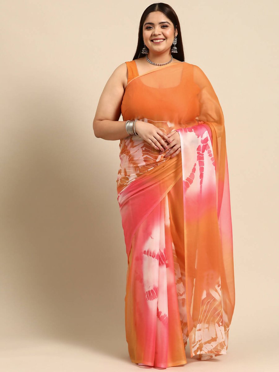 Ahalyaa Women's Traditional wear Saree - Orange