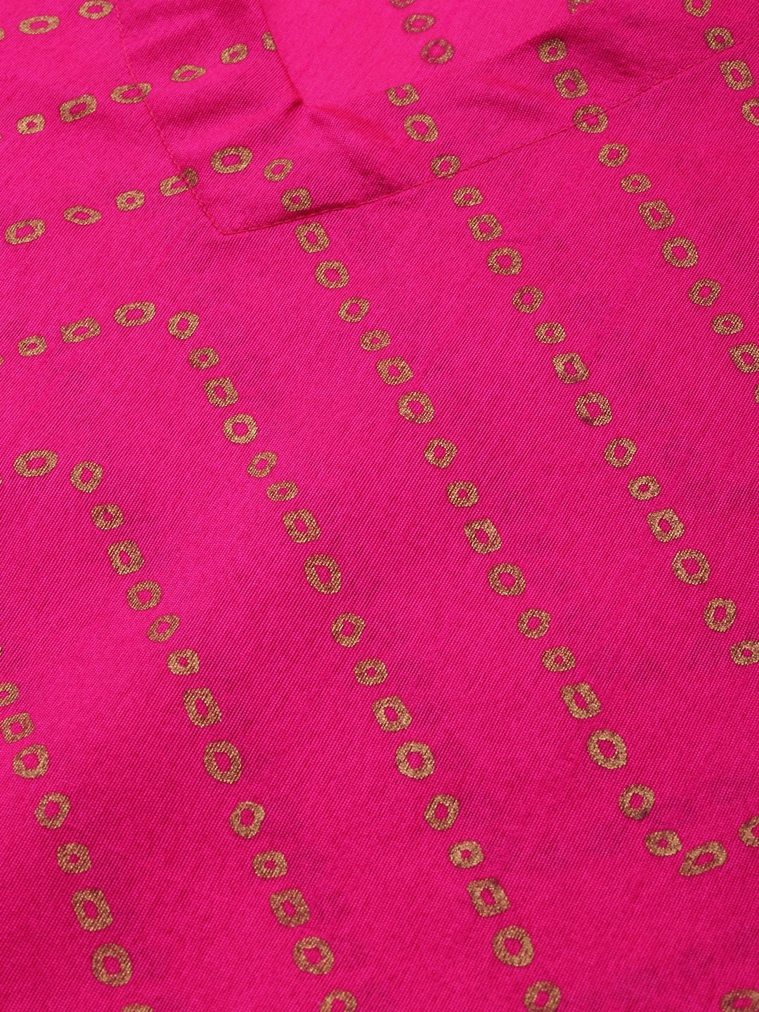 HERE&NOW Women Pink Ethnic Motifs Printed Gotta Patti Kurta with Sharara With Dupatta