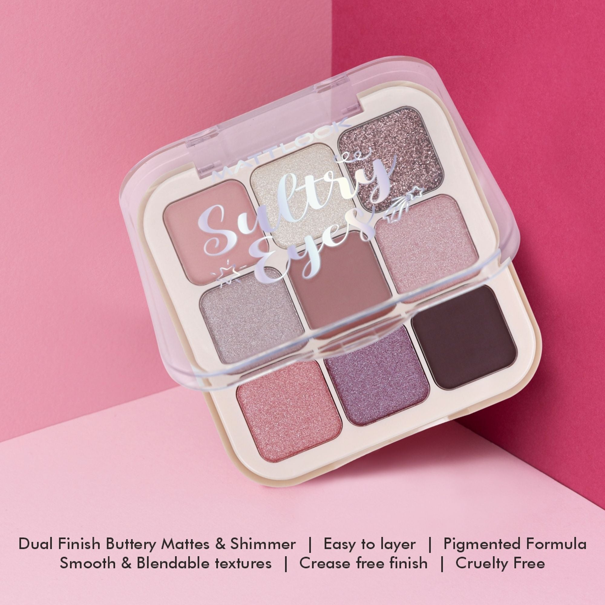Matt Look Sultry Eyes Highly Pigmented Blendable Long Lasting Eyeshadow Palette - 02 Holiday Wine