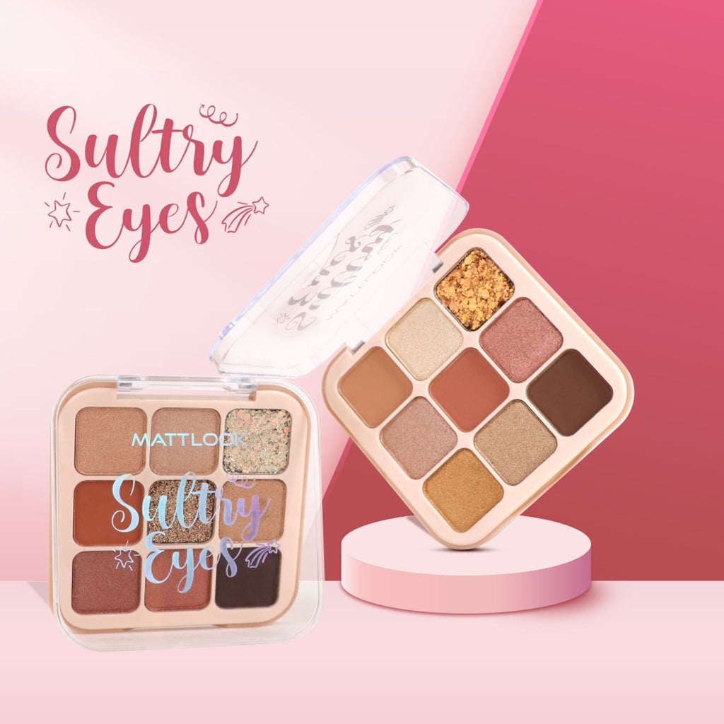 Matt Look Sultry Eyes Highly Pigmented Blendable Long Lasting Eyeshadow Palette - 03 Sundowner